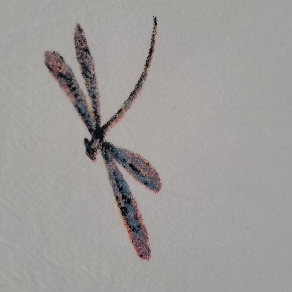 Dragonfly patterned, linen women's top - Picture 2 of 4